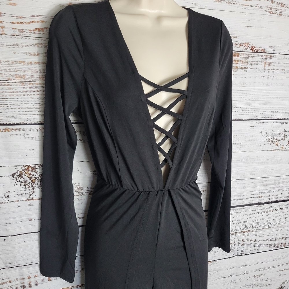 Venus sexy lace up romper - Picture 2 of 5